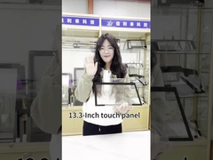 13.3 inch capacitieve touchscreen met USB-interface en 4*R10 hoek