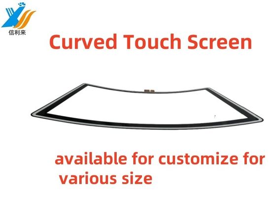 32 inch gebogen touch paneel Multi touch waterdicht oliebestendig Anti-UV AR/AG/AF Aanpasbaar voor commercieel display Vermaakmachines spel