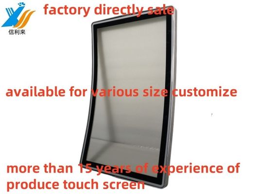 Capacitatief 32 inch gebogen touchpaneel met hoge gevoeligheid USB-interface