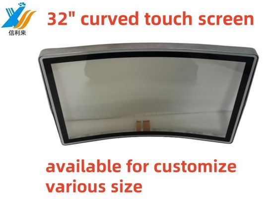 Aanpassen 10 aanraking Curved Touch Screen waterdicht oliebestendig Anti-UV AR AF AG pen touch LCD Display Monitor voor commercieel display Vermaakmachines games jukeboxes