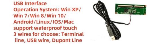 43 inch 10-punts capacitieve touchscreen display USB-interface G+G structuur