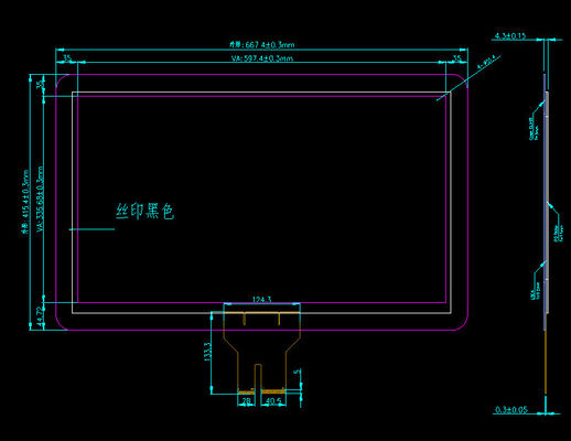 27 inch capacitieve touchscreen met USB-interface type voor industriële mens-machine-interfaces