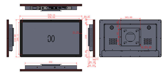 21.5 inch touchscreen monitor 5 ms reactietijd 178° kijkhoek voor vereisten